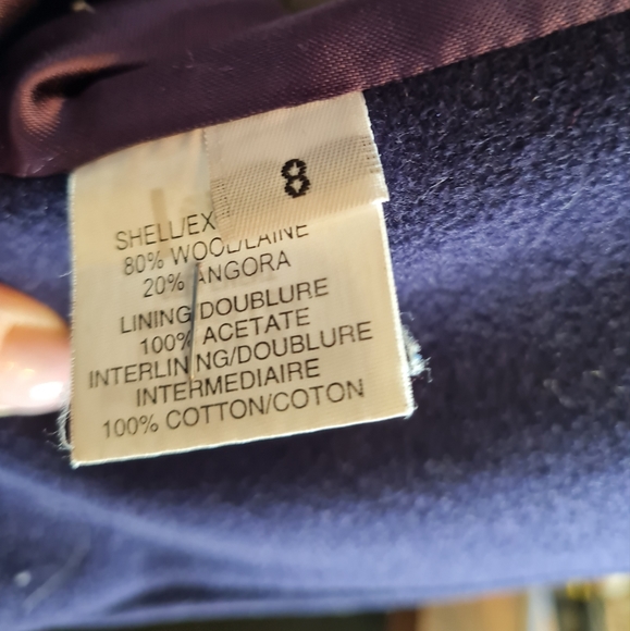 BEAUTIFUL Mallia Purple Soft Lambswool/Angora Single Breasted Pea Coat - Picture 8 of 8